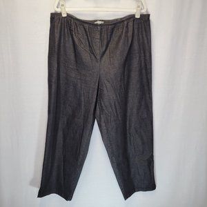 Eileen Fisher Woman Size 2X Pants Black Side Zip